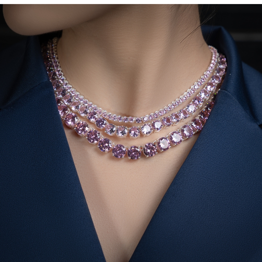 Dây Chuyền Tennis Hồng