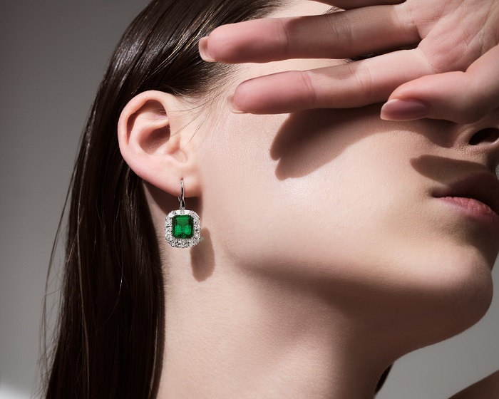 Đôi hoa tai Colombian Emerald