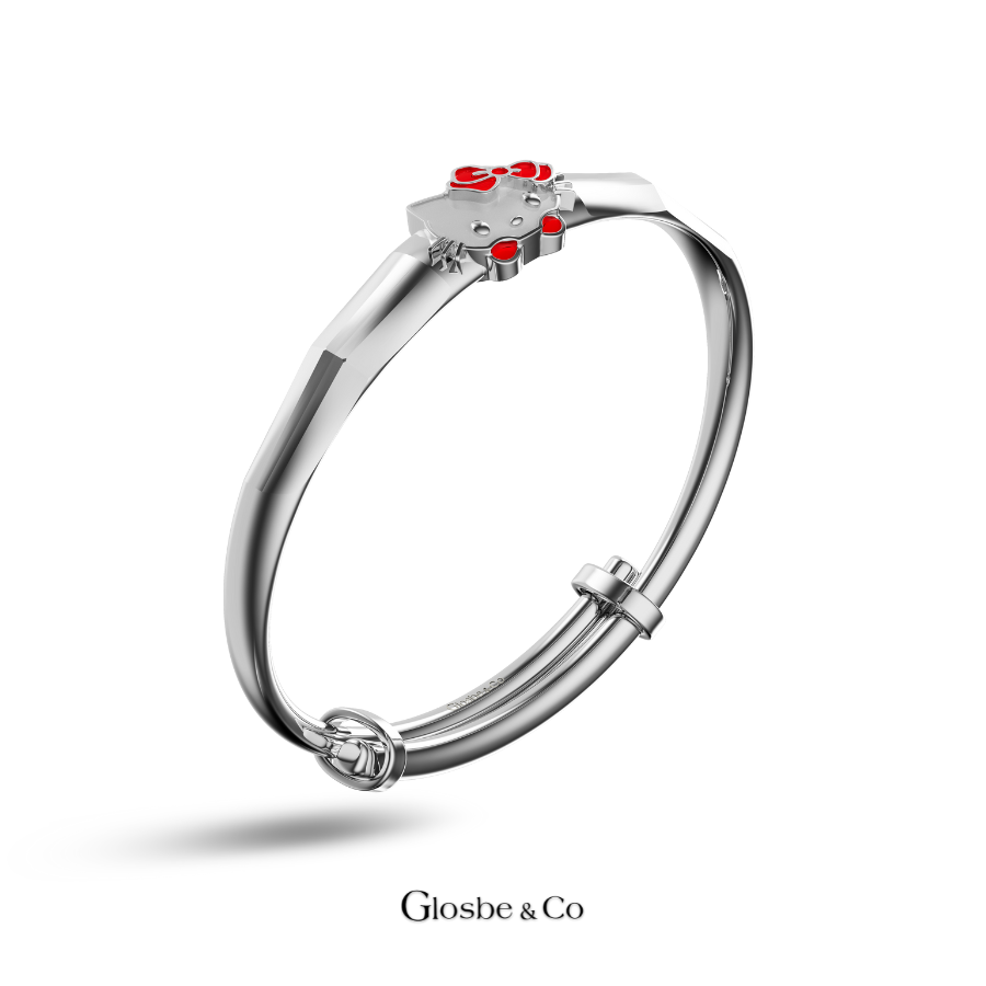 Vòng Bạc Nguyên Chất Hello Kitty Dễ Thương Cho Bé