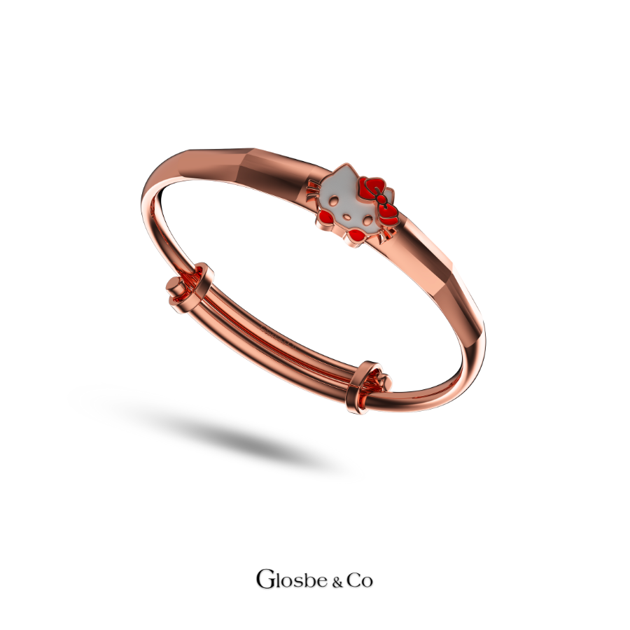 Vòng Bạc Nguyên Chất Hello Kitty Dễ Thương Cho Bé