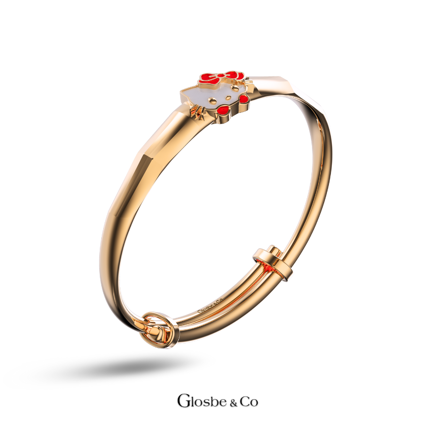 Vòng Bạc Nguyên Chất Hello Kitty Dễ Thương Cho Bé