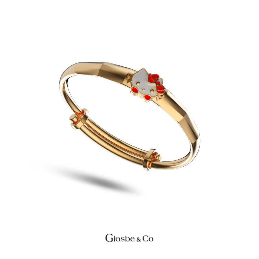 Vòng Bạc Nguyên Chất Hello Kitty Dễ Thương Cho Bé