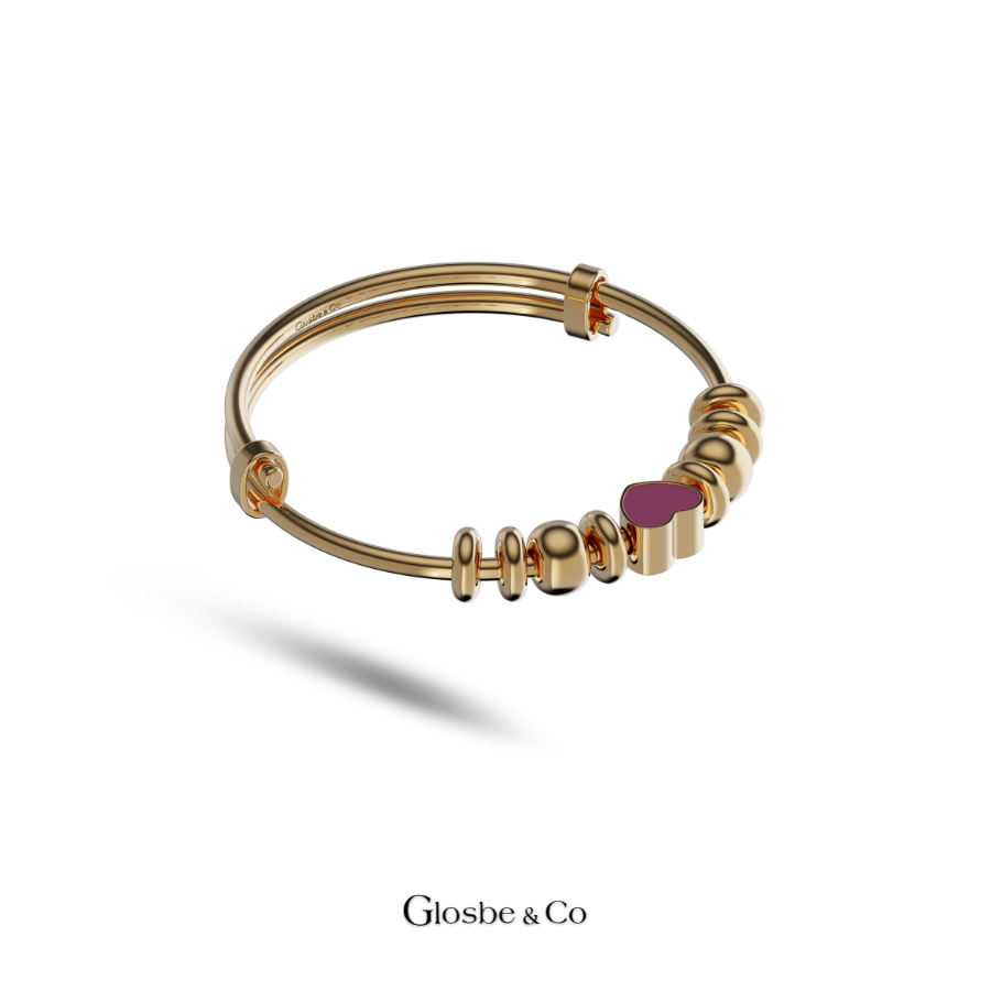 Vòng Bạc Trái Tim Cho Bé - Bạc Nguyên Chất 9999