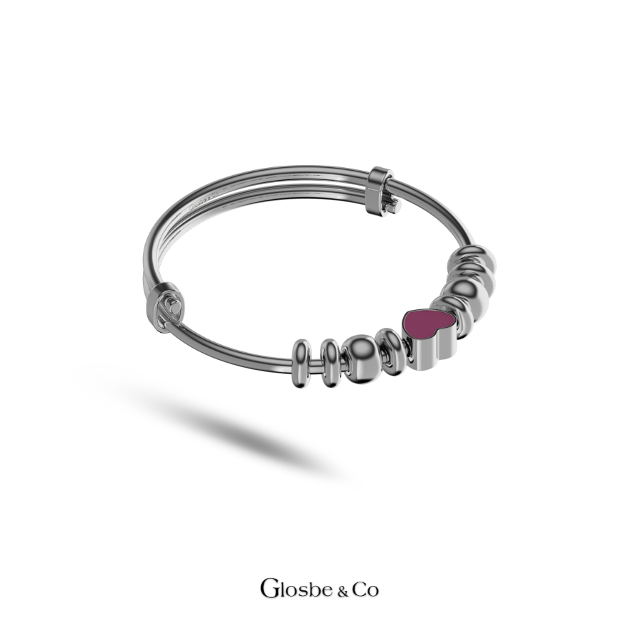 Vòng Bạc Trái Tim Cho Bé - Bạc Nguyên Chất 9999