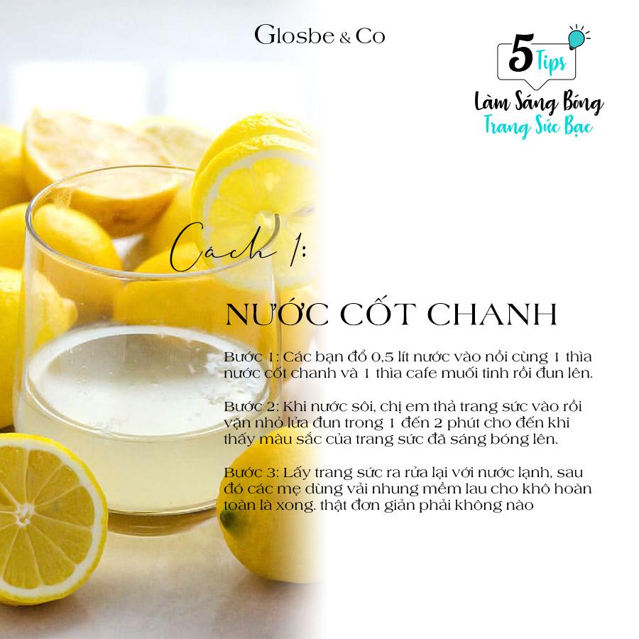 Vệ sinh trang sức bạc bằng chanh