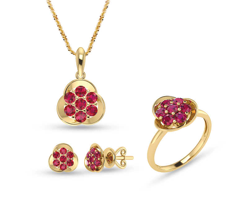 Bộ trang sức vàng 18k