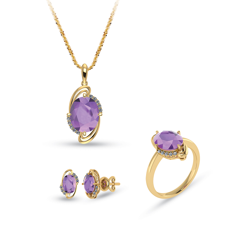 Bộ trang sức vàng 18k