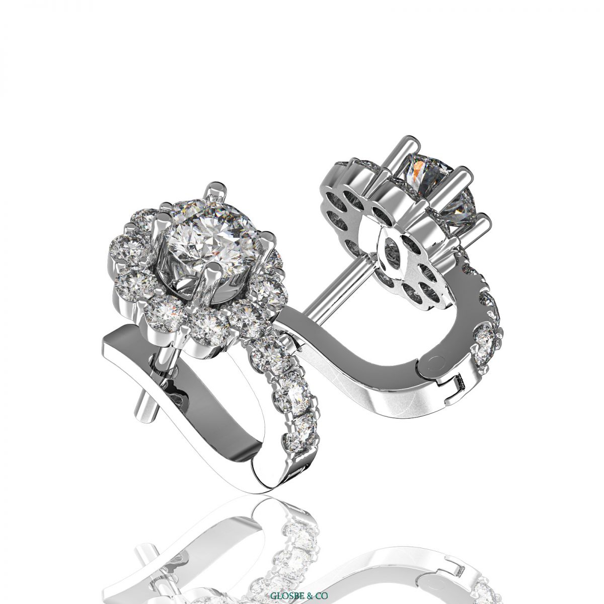 Bông tai nữ kim cương moissanite