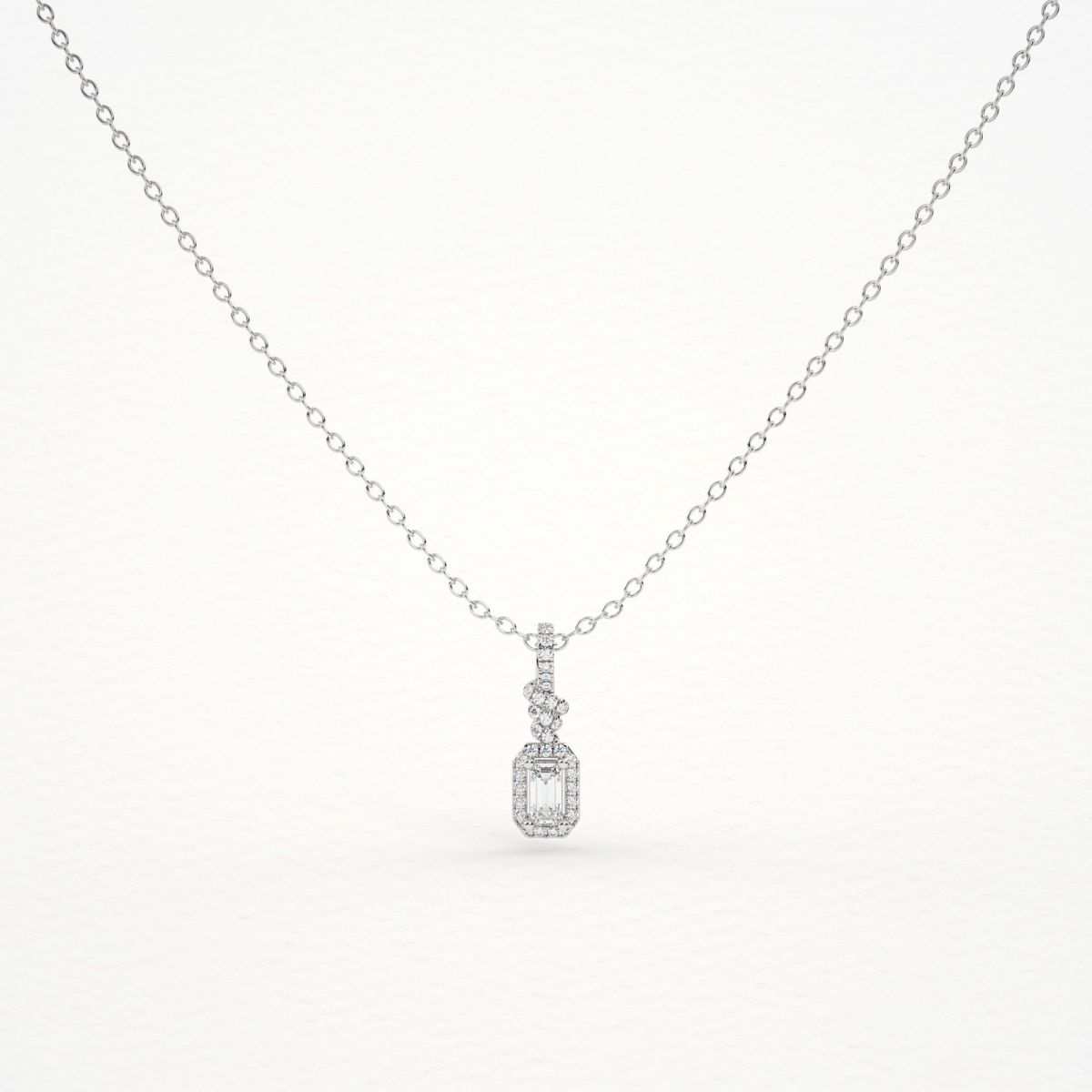 Dây chuyền vàng nữ 18k 1 chỉ đính mặt Kim Cương/Moissanite