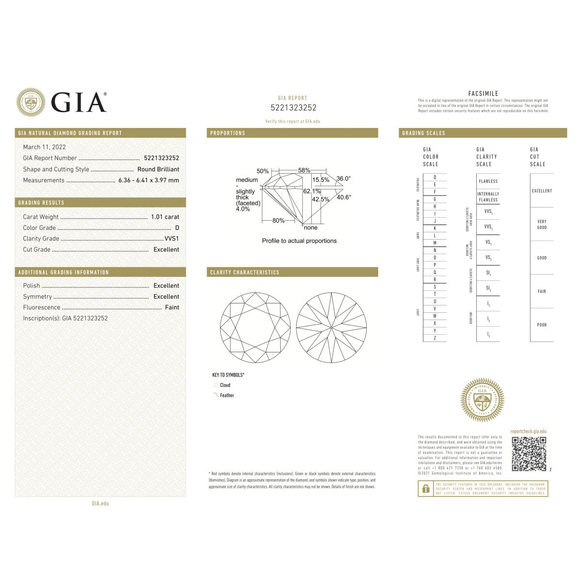 Giấy Kiểm Định Của Một Viên Kim Cương