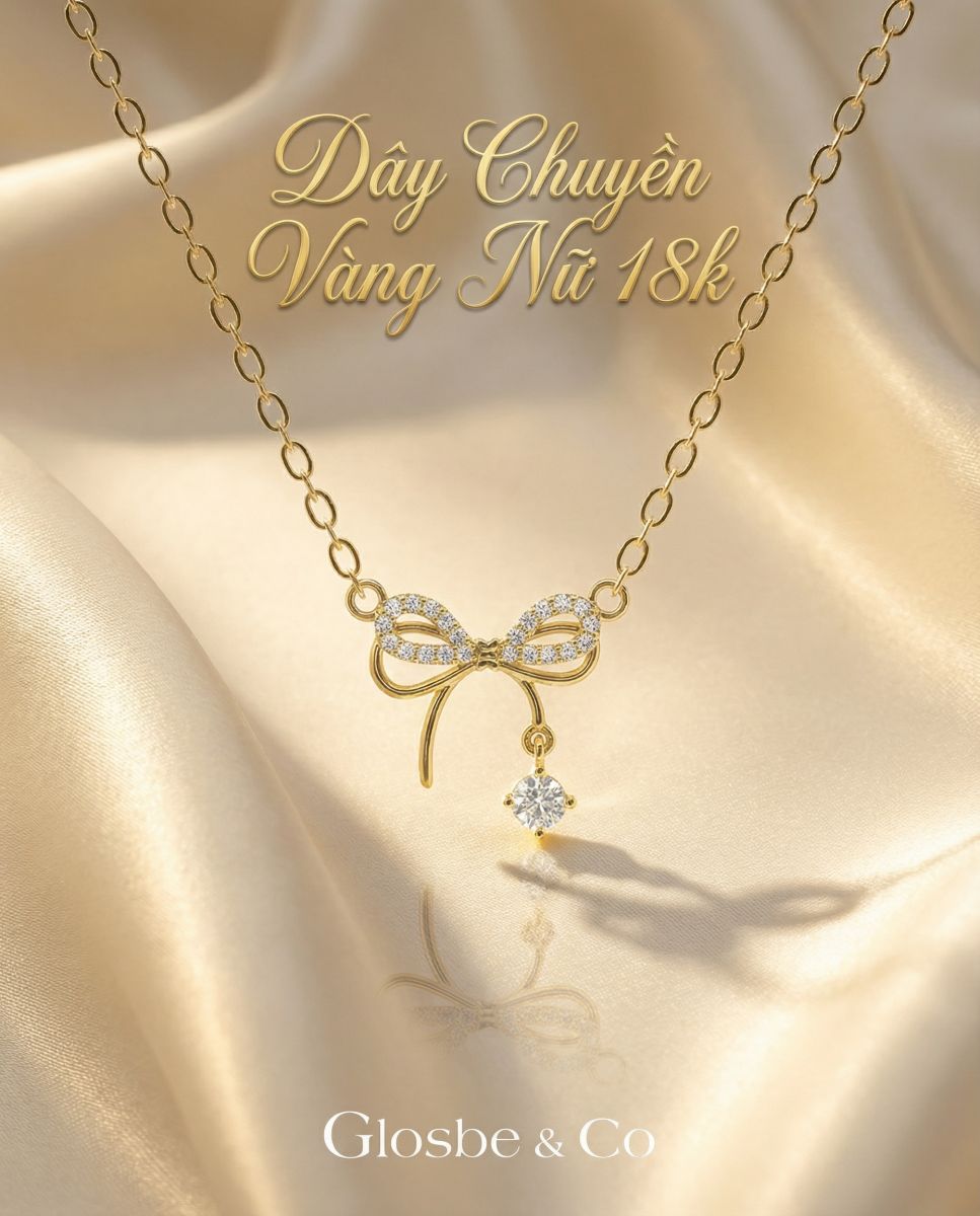 Dây Chuyền Vàng Nữ 18k 1 Chỉ