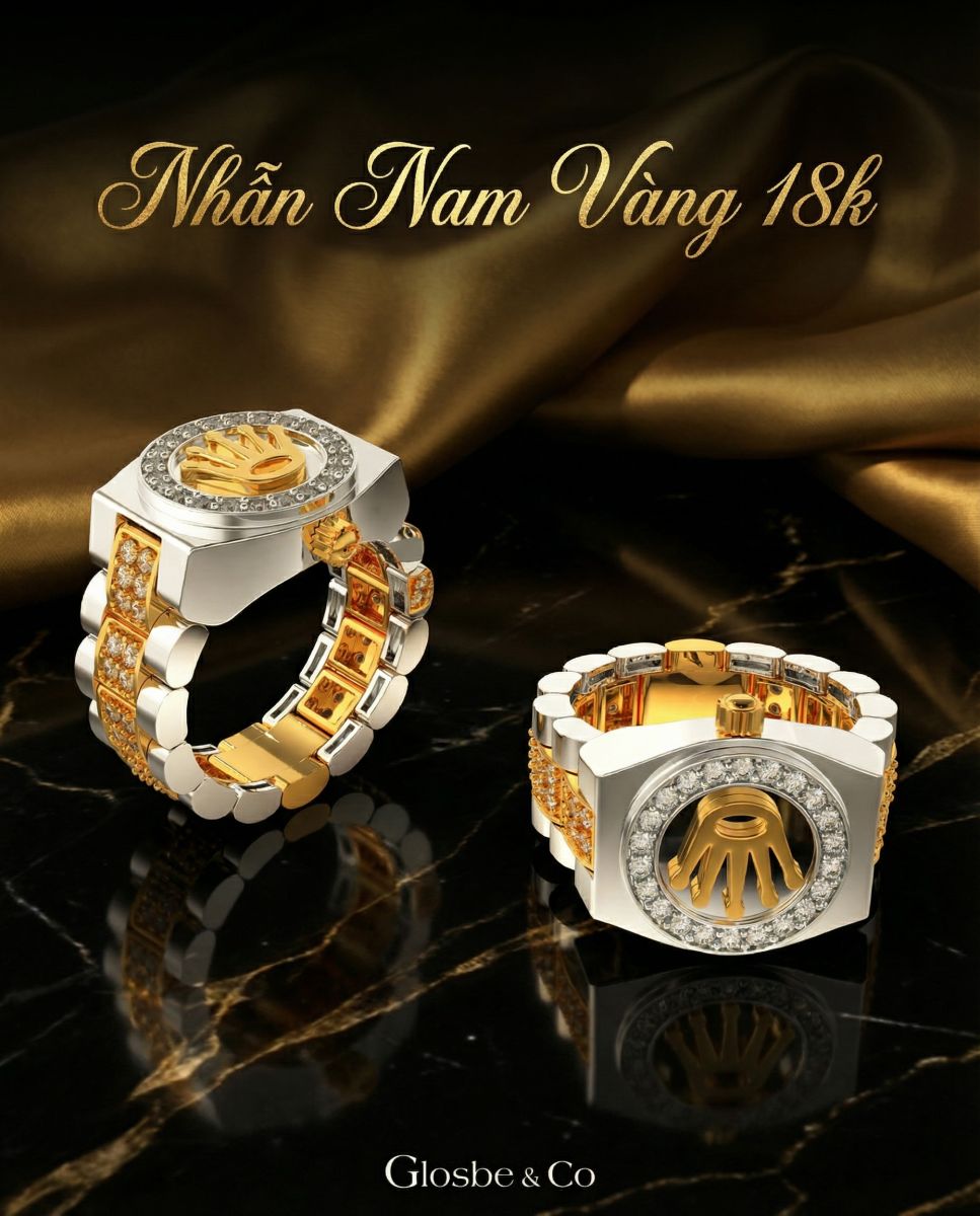Nhẫn Nam Vàng 18k