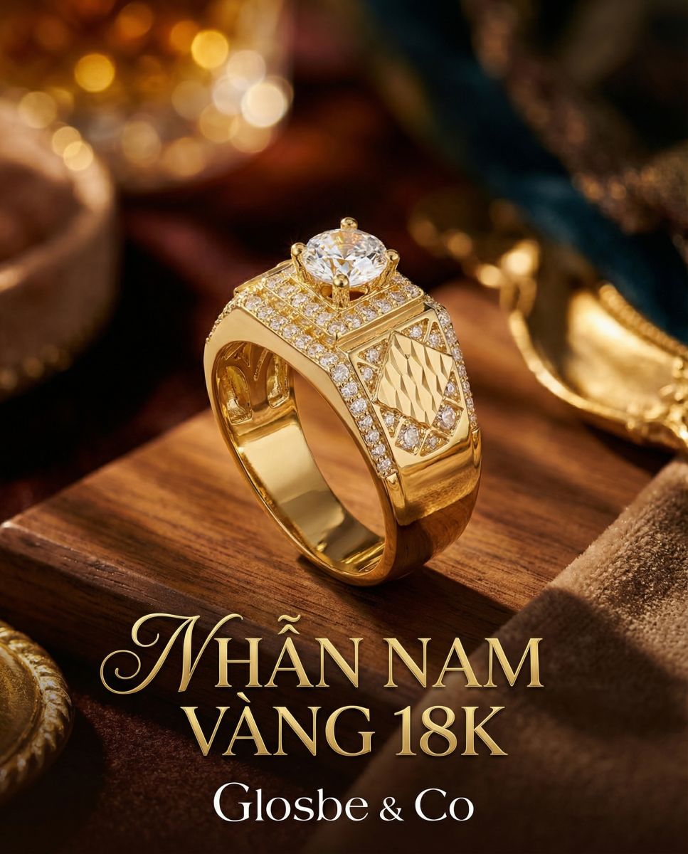 Nhẫn Nam Vàng 18k
