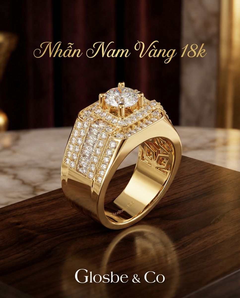 Nhẫn Nam Vàng 18k