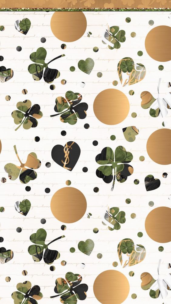 Hình nền cỏ 4 lá cute