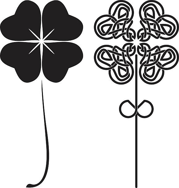 Hình xăm cỏ 4 lá đẹp