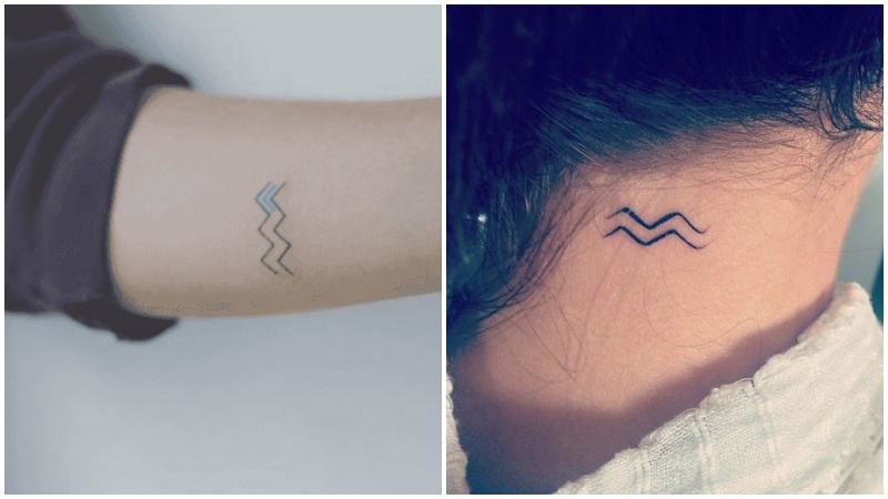 Hình xăm cung Bảo Bình đẹp