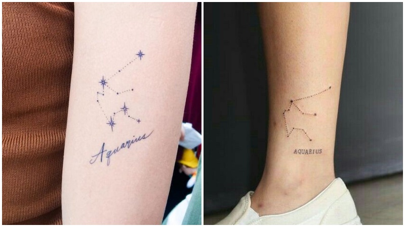 Hình xăm cung Bảo Bình đẹp