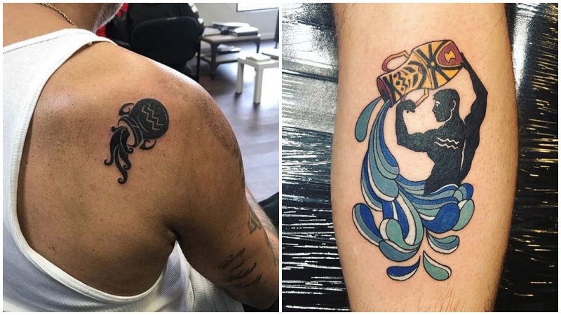 Hình xăm cung Bảo Bình đẹp