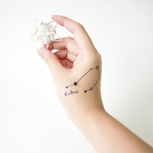 Hình xăm cung Thiên Bình