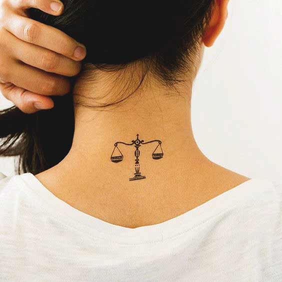 Hình xăm cung Thiên Bình