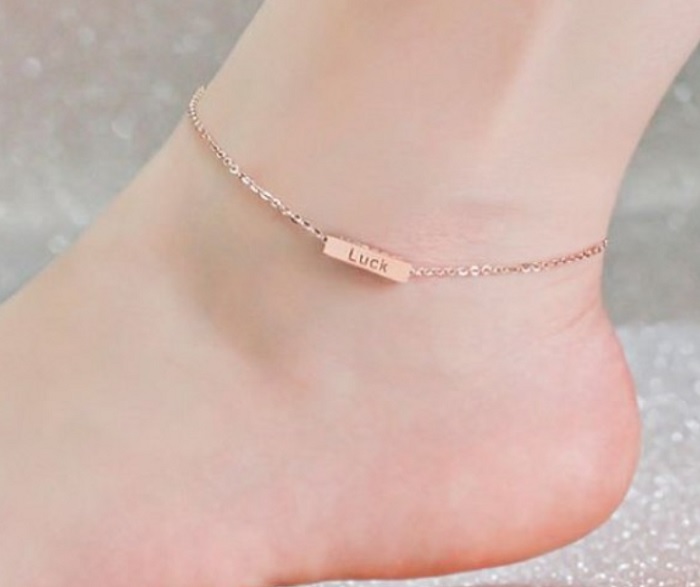 Lắc chân bạc nữ đẹp Hà Nội khắc tên