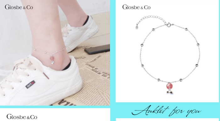 Lắc chân bạc nữ ở Hà Nội thạch anh dâu