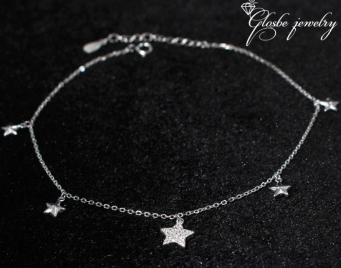 Lắc chân bạc nữ star glosbe