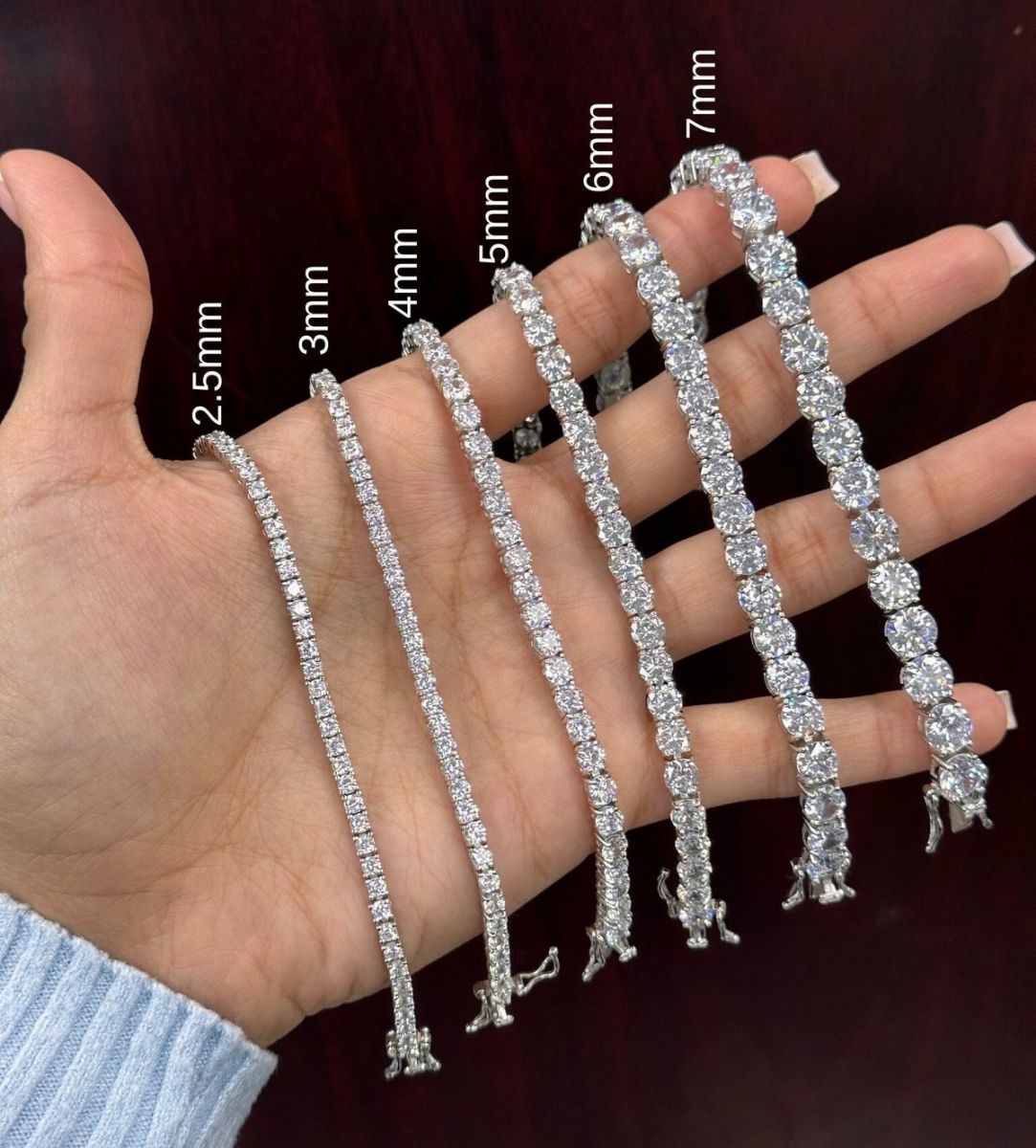 Lắc tay bạc nữ Tennis (Tennis Bracelet) Full Đá