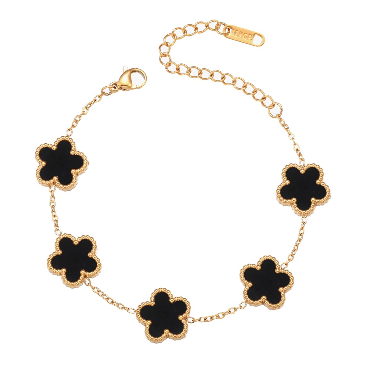 Lắc tay Cỏ 4 Lá Vàng 18k