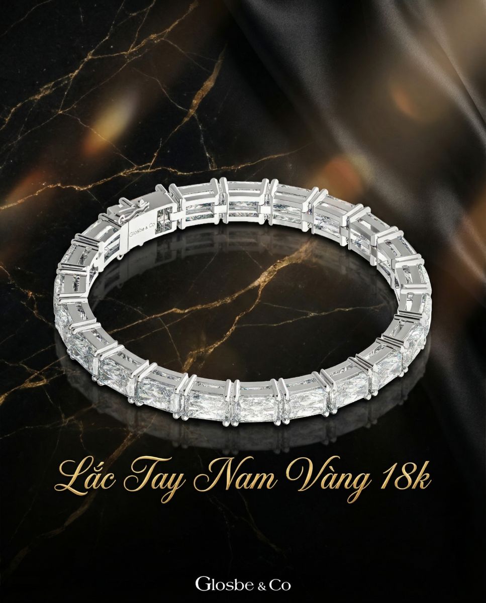 Lắc Tay Nam Vàng 18k 2 Chỉ Chuẩn Đẹp
