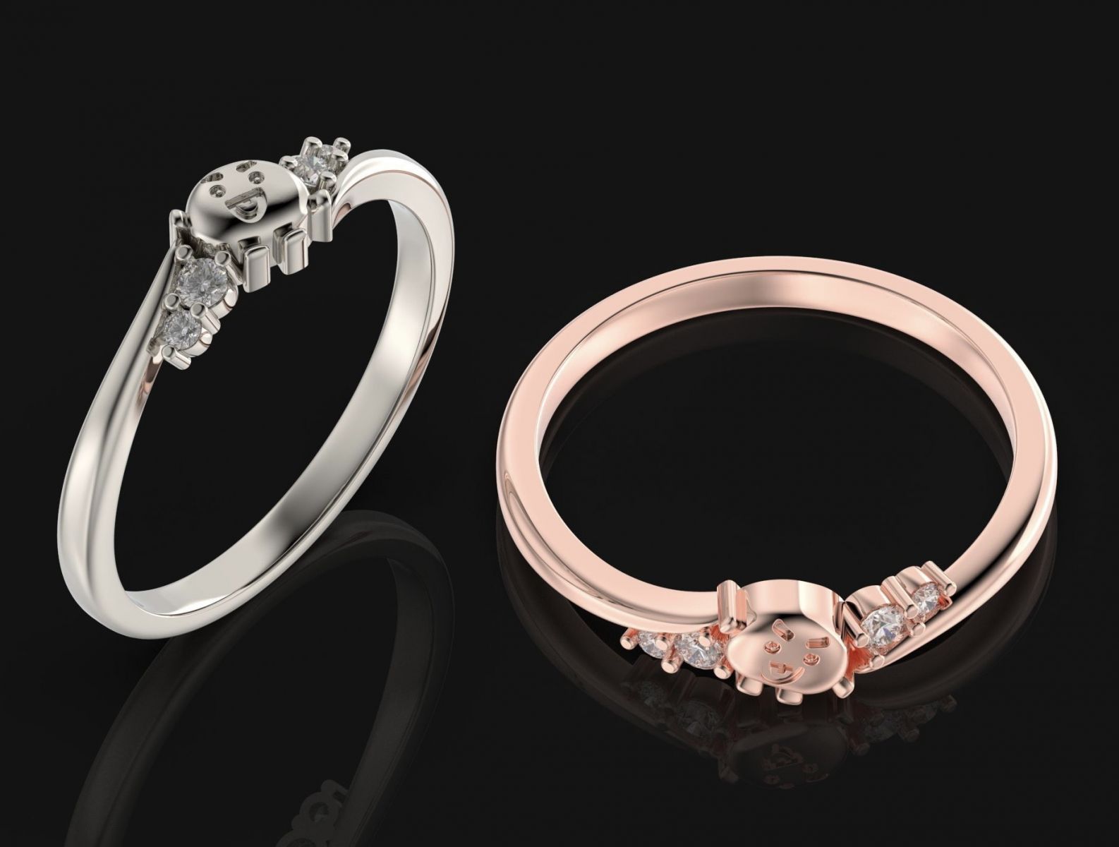 Nhẫn Cưới Heo Xinh Thiết Kế Theo Yêu Cầu