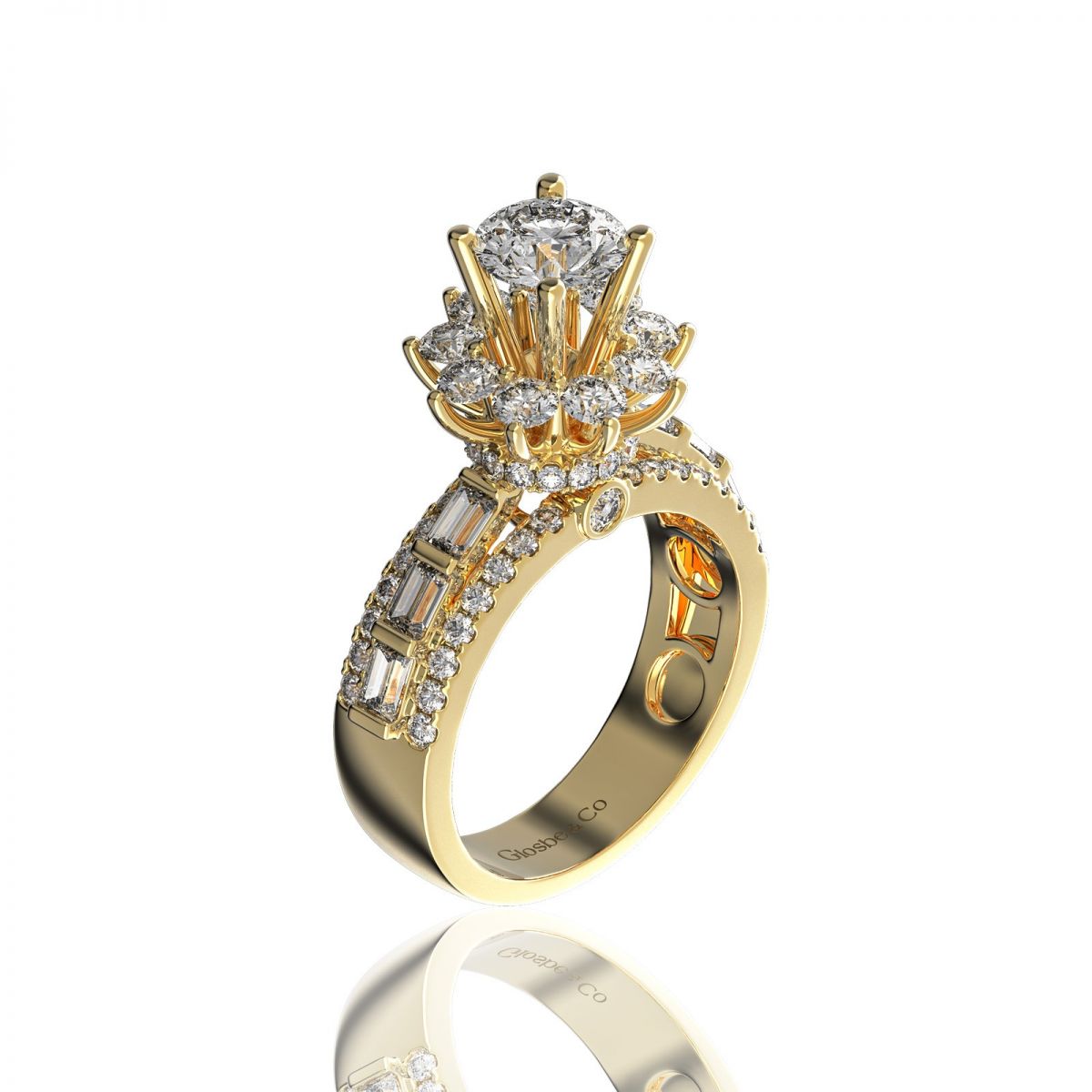 Nhẫn kim cương thiên nhiên gắn đá tấm - Glosbe & Co