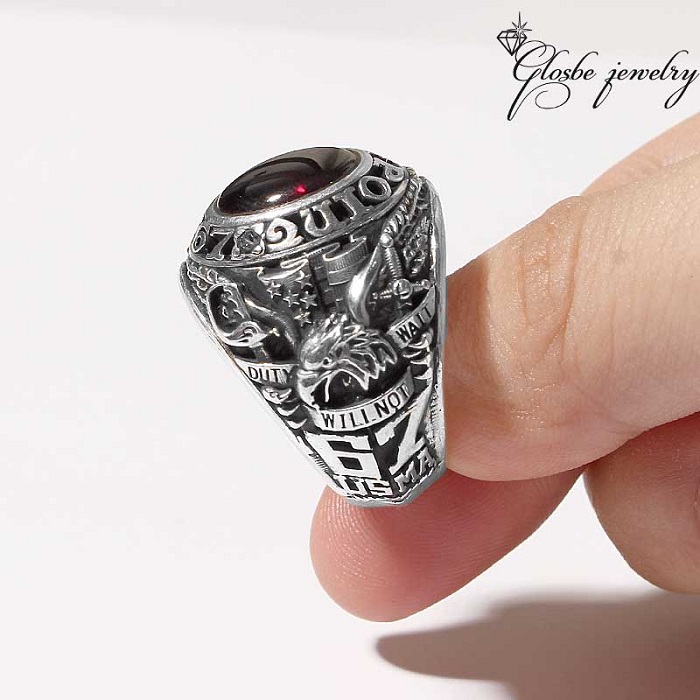 Nhẫn Mỹ chuẩn xưa đỏ thuần Glosbe với họa tiết sắc sảo