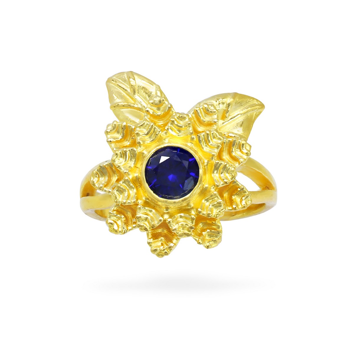 Nhẫn vàng gắn đá xanh