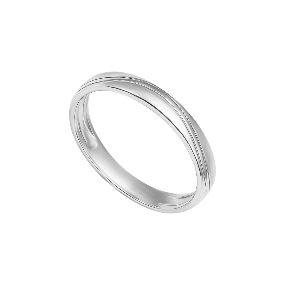 Nhẫn vàng trắng nam 18k