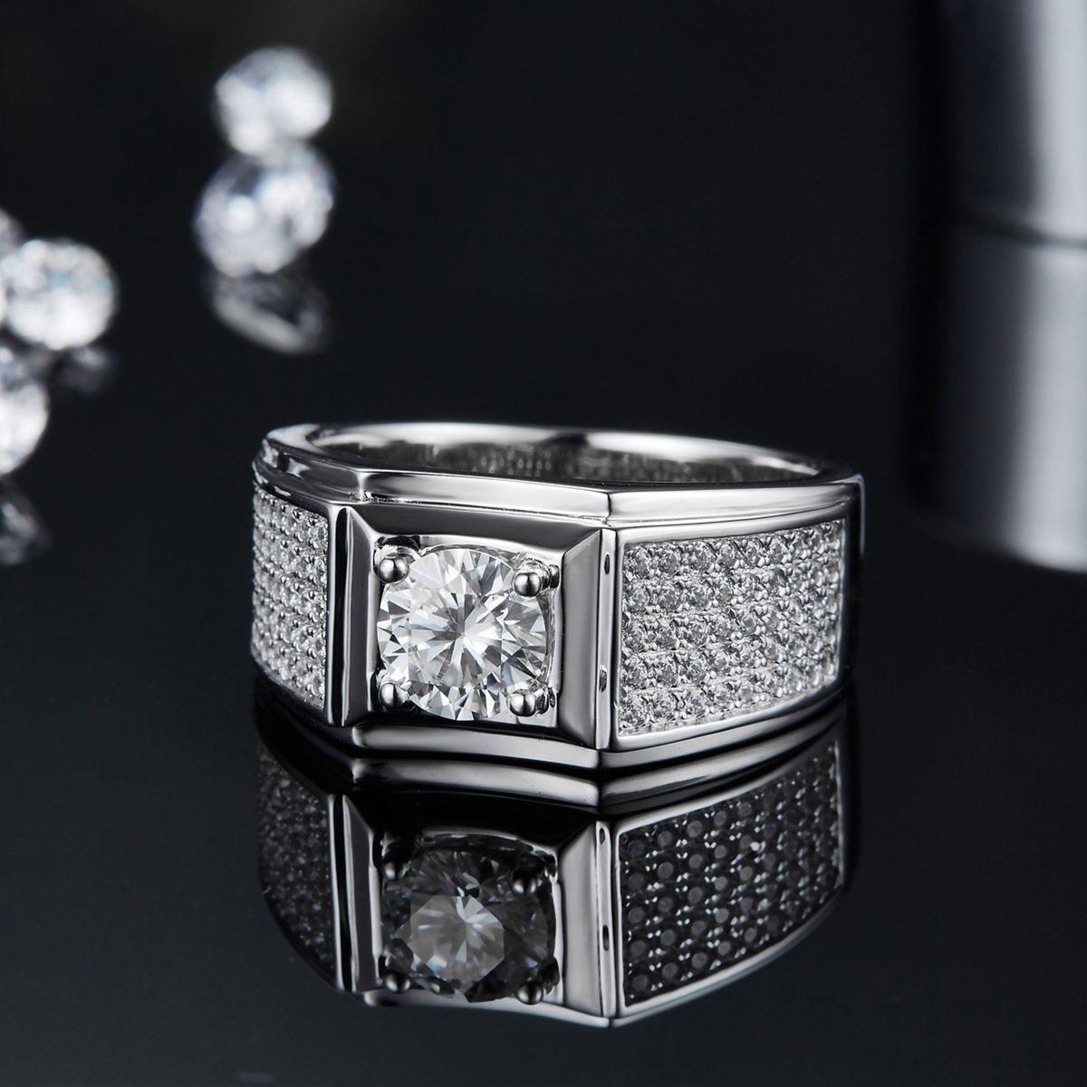 Nhẫn vàng trắng nam