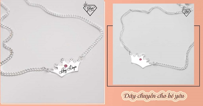 Dây chuyền vương miện Glosbe White hút bé gái với vẻ mẫu mã bắt mắt