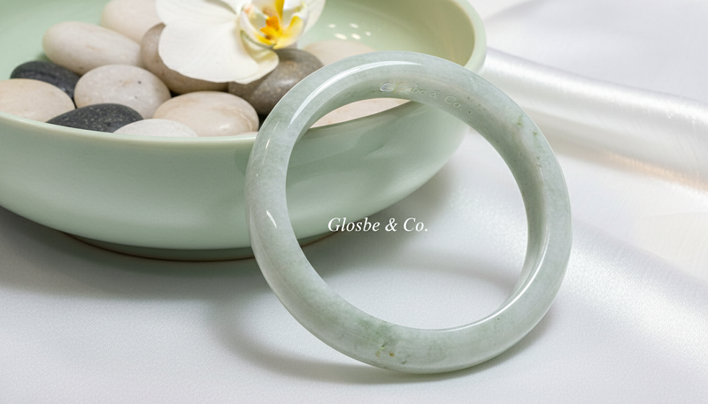 Vòng cẩm thạch sơn thuỷ bản tròn cổ điển