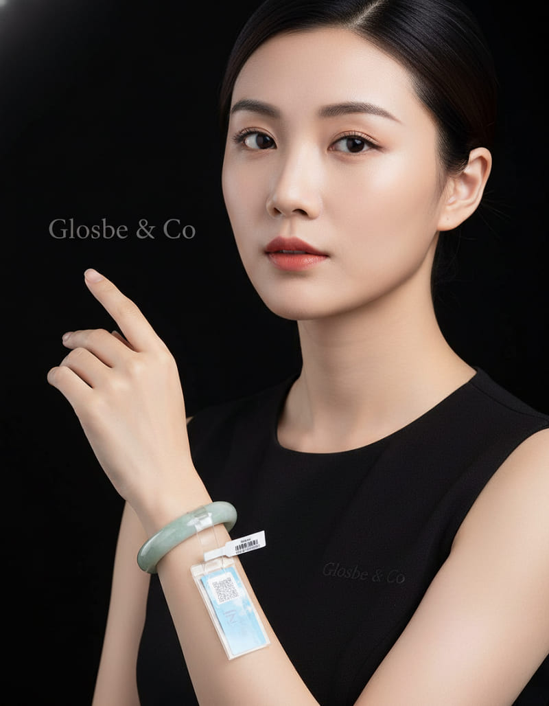 Vòng tay ngọc Phỉ Thúy cho nữ thiết kế trẻ trung hiện đại.